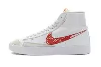 nike blazer mid homme femme sketch red swoosh